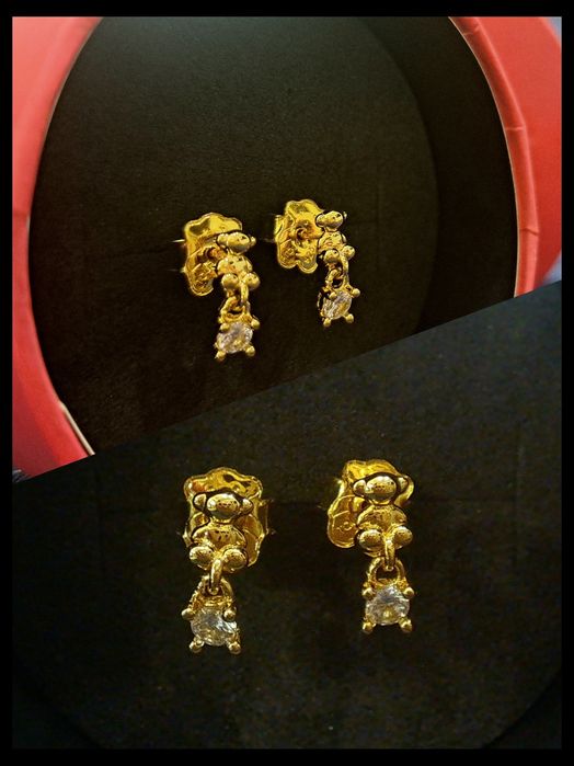 Kolczyki Tous misie z cyrkonią, nowe, na prezent, bizuteria miś