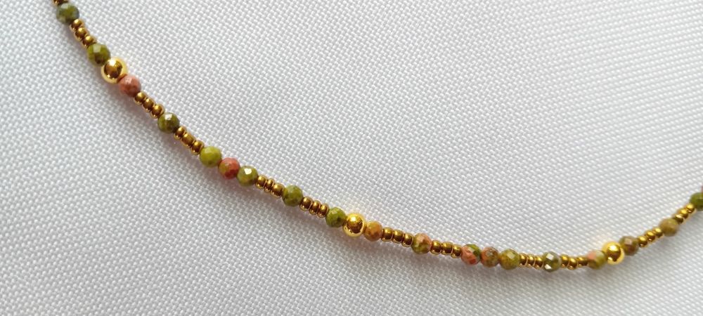 Naszyjnik/Choker kamienie naturalne