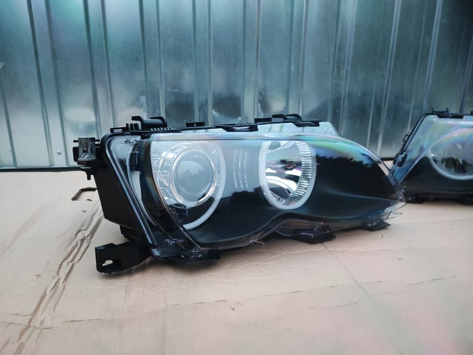 BMW E46 Lampy ZKW BiLED+Ringi COTTON NOWE Regeneracja Mocne Światło!