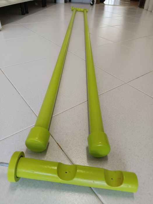 Varão duplo madeira, verde
