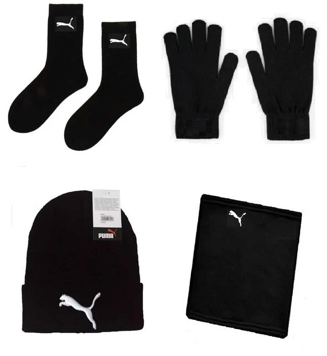 Комплект шапка баф перчатки носки Nike зимний до -25* 4в1 мужской найк