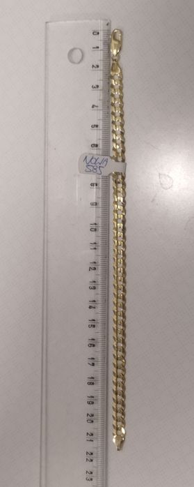 Nowa piękna złota bransoletka pancerka 585 14k 9.79gr 21.5 unikat!!
