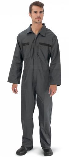 Fato macaco de trabalho completo VITO Cinza e Preto Tam L