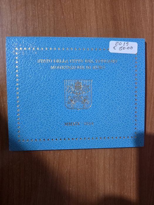 carteira oficial de moedas de Euro do Vaticano do ano de 2019