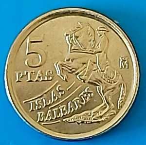 5 Pesetas de 1997, Espanha, Juan Carlos I, Ilhas Baleares
