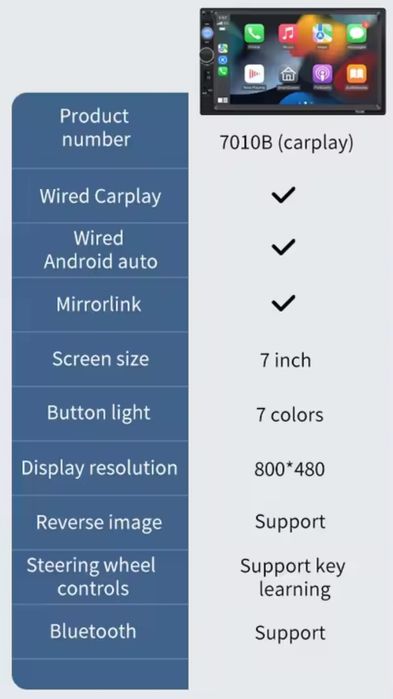 Autorádio Rádio Carplay Android 2 Din