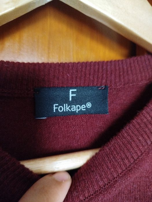 Pullover de lã bordeaux, L