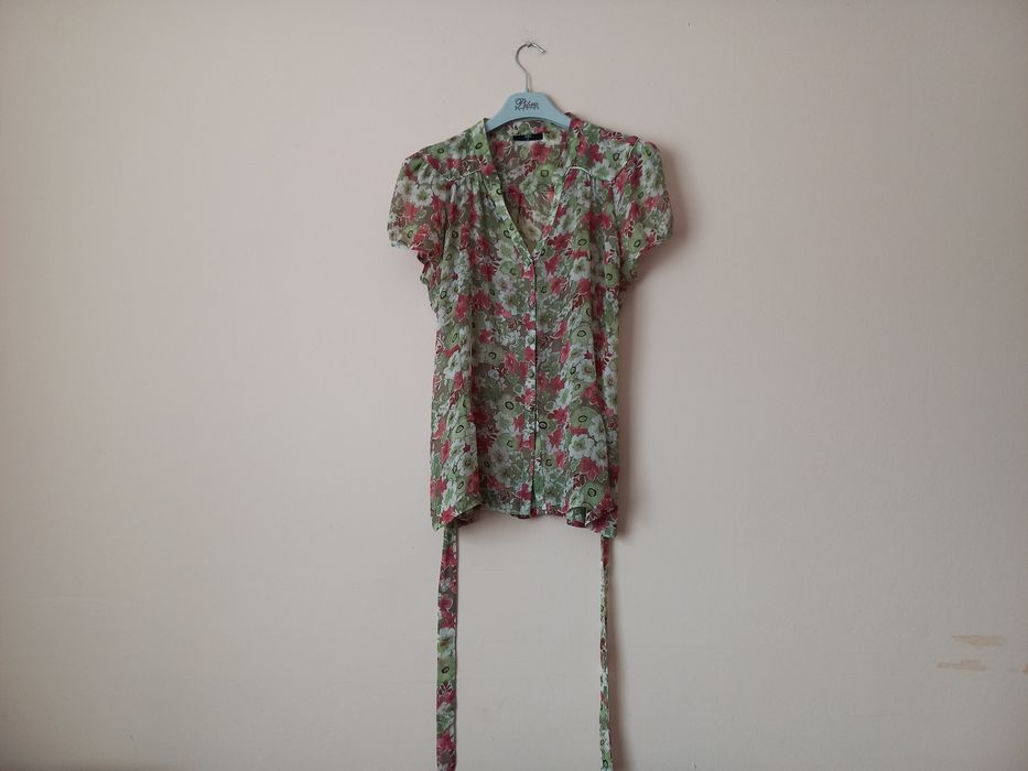Bluzka damska w kwiaty z paskiem r. 44 (XXL) Jasper Conran Jeans