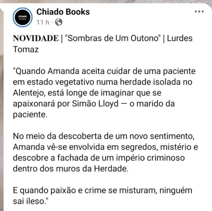 Sombras de um Outono - Lurdes Tomaz