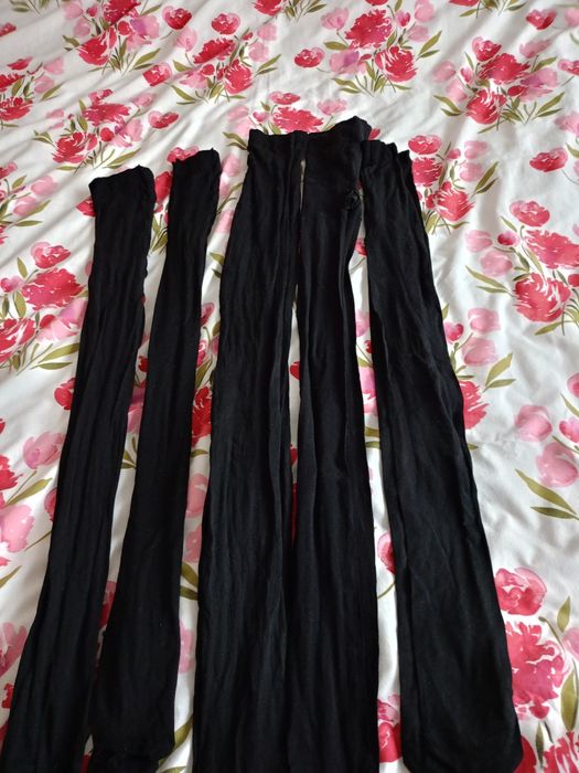 Czarne używane angielskie rajstopy -5szt.