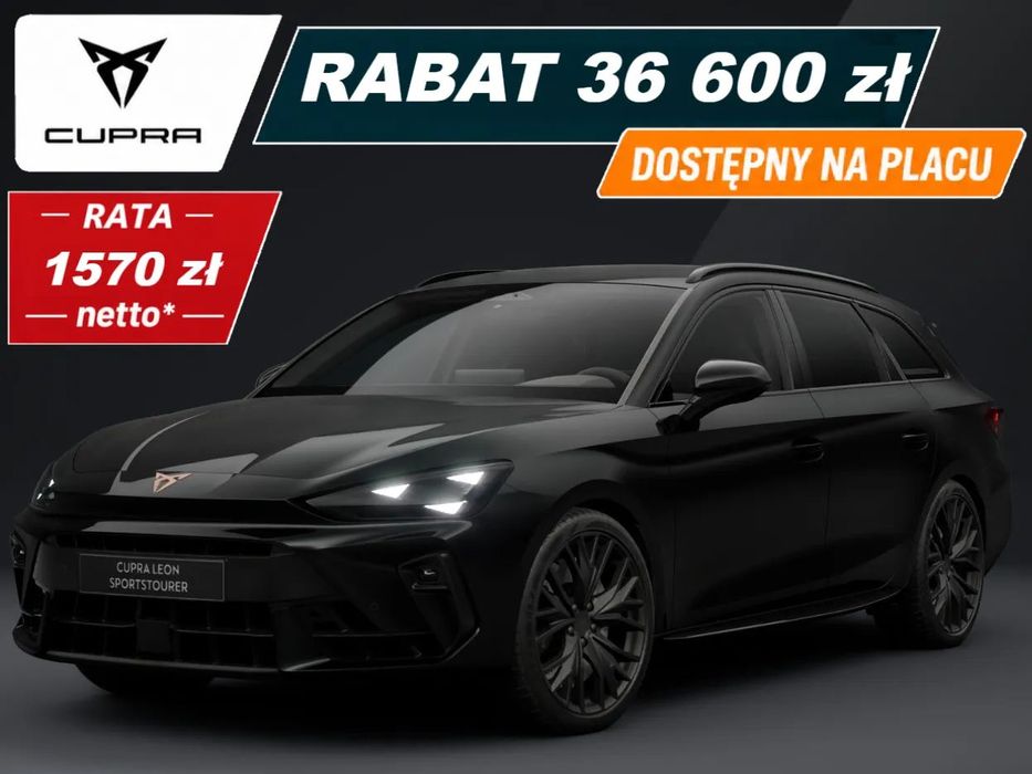 Cupra Leon Sportstourer VZ 333KM, DSG 4Drive, Black Edition, pakiet Immersive