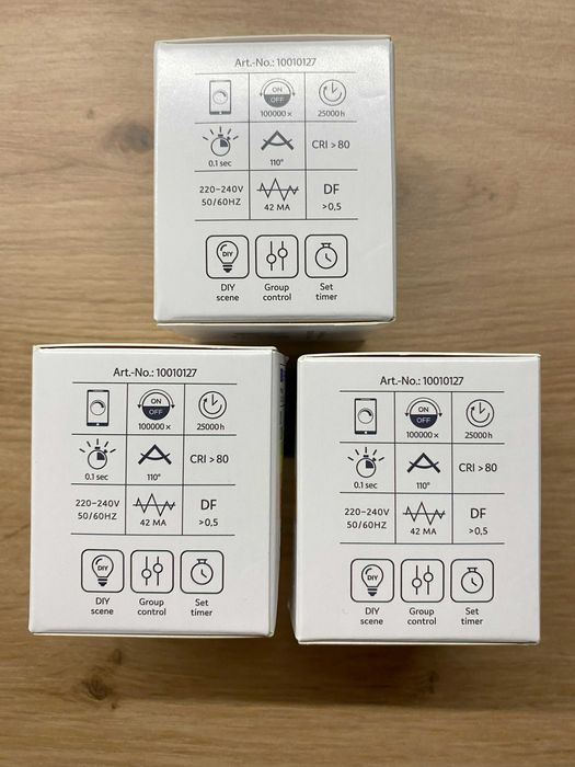 Żarówka LED PRIOS 7W GU10 630lm neutralna biała Zestaw 3 sztuki