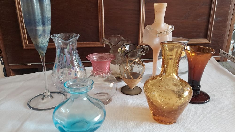 Wazony - Szklane -6 sztuk - Całość