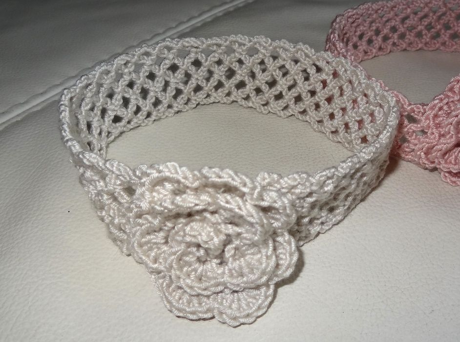 Handmade by Gomi opaska kwiatek pastelowe 48cm 1-3l na zamówienie
