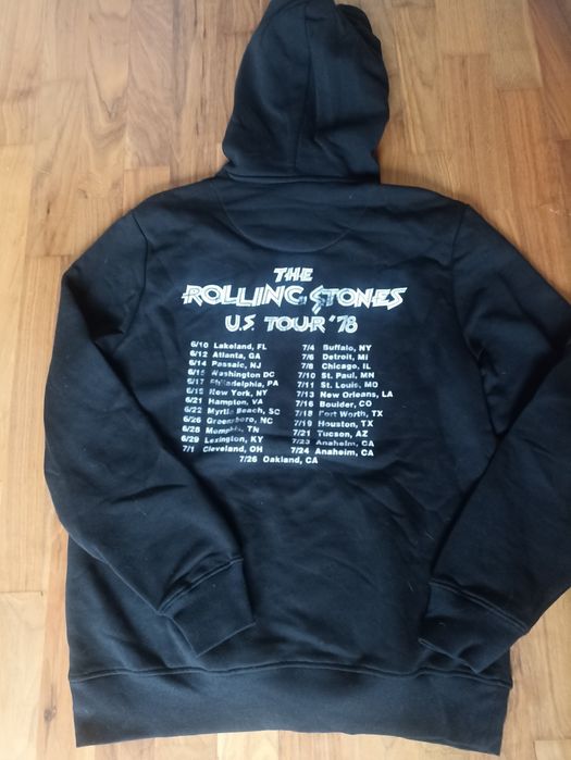 Bluza z kapturem czarna Rolling Stones tour M
