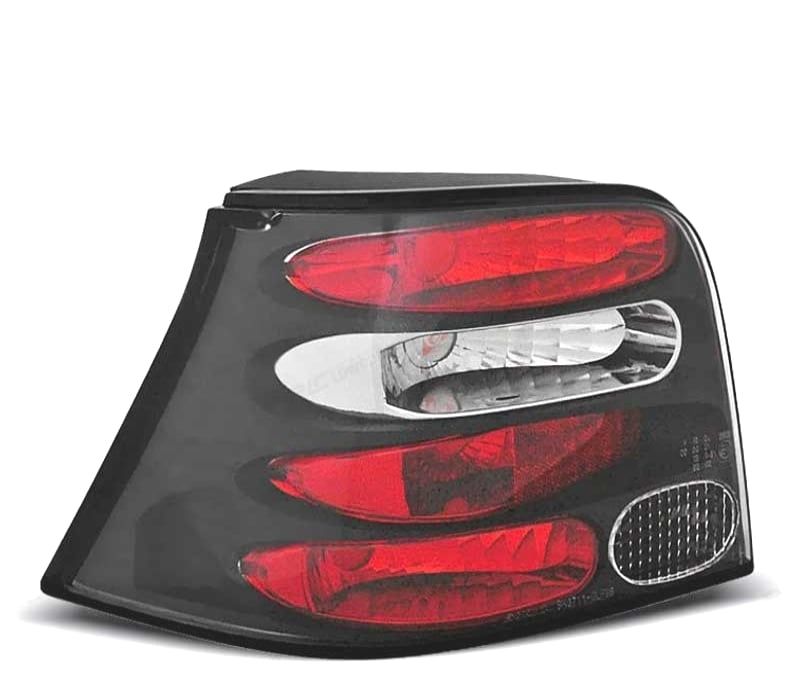 FAROLINS TRASEIROS VOLKSWAGEN VW GOLF 4 MK IV 97-03 PRETO LEX