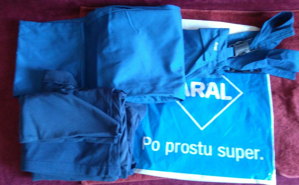 Kultowy kombinezon roboczy ARAL spodnie +2 bluzy