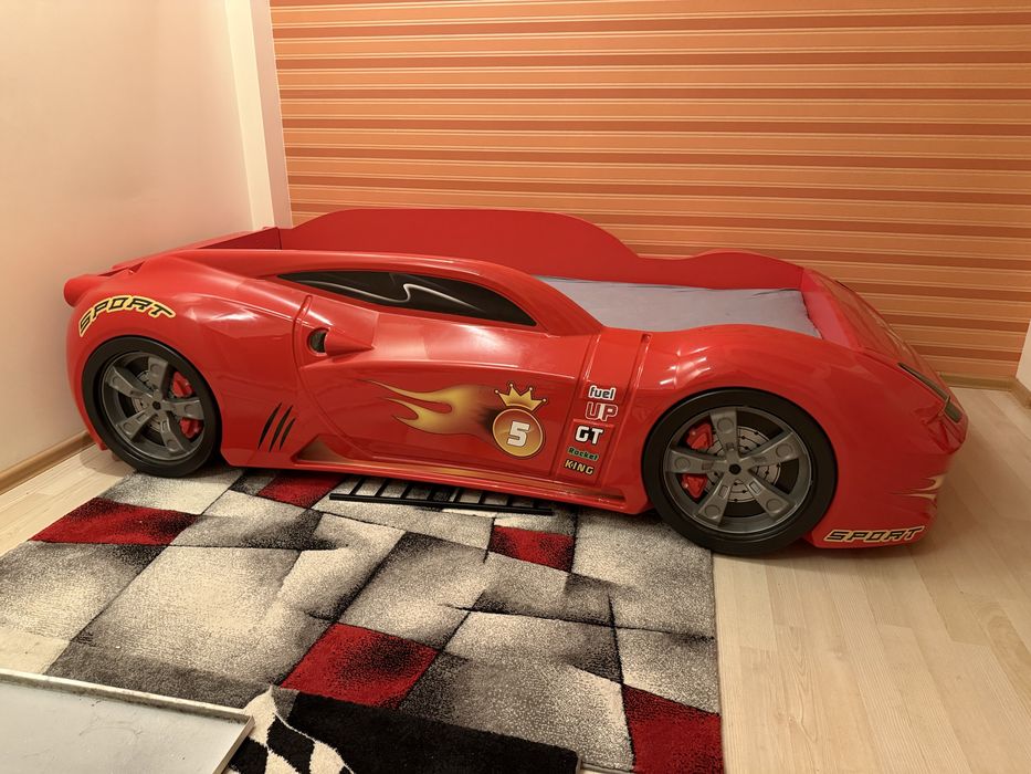 Łóżko samochód auto, wymiary 230x130 materac 190x90