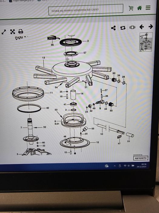 Rolka krzywka pottinger zgrabiarka