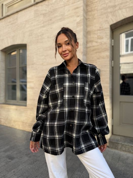 Рубашка жіноча у клітинах фланель
