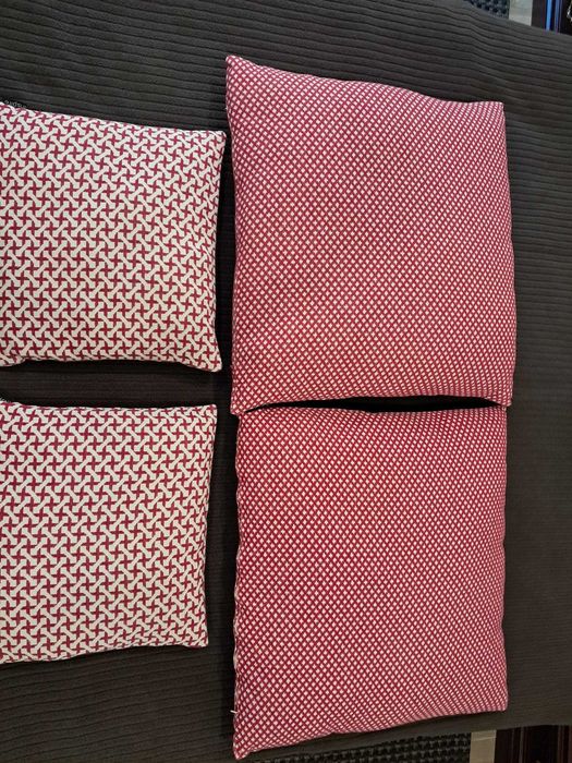 Almofadas de decoração tons vermelho - fronhas