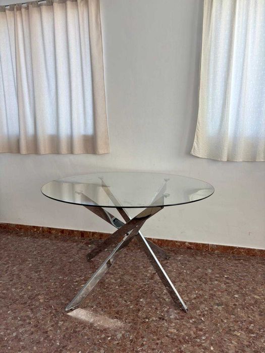 !!Oferta: Mesa redonda em vidro + portes por 128€!!