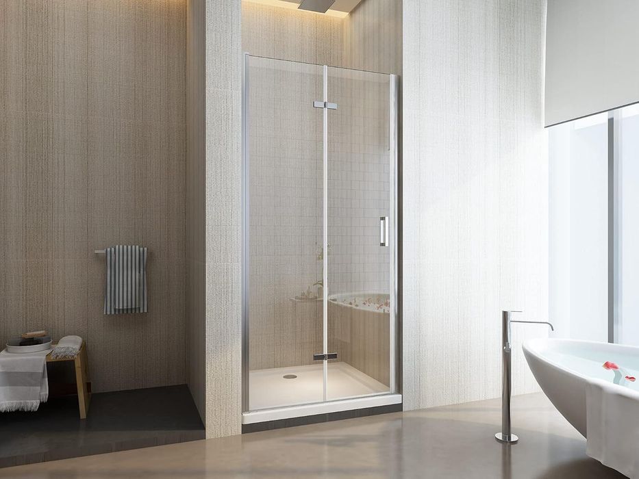 Porta de chuveiro articulada, instalação entre paredes 100cm - LANERI