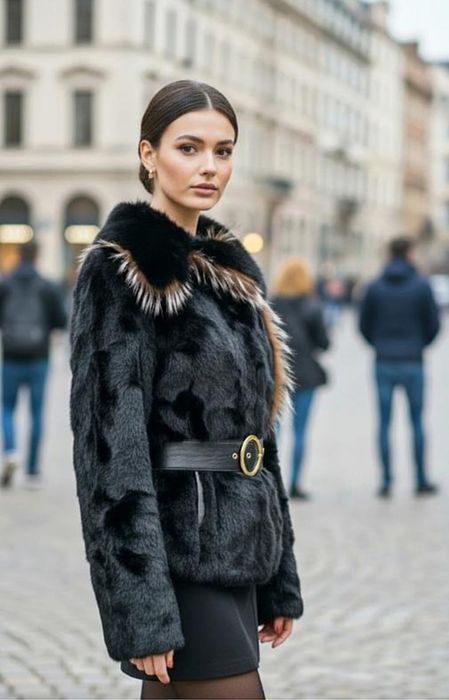 Натуральная шуба меховая куртка Италия песец