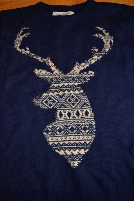 228^ świąteczny sweter norweski Renifer S