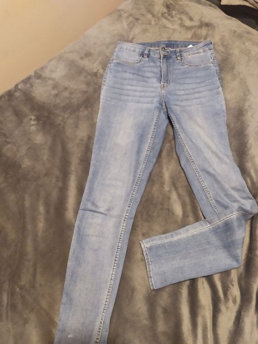 Spodnie Dżinsy Wąskie Elastyczne H&M 38 M