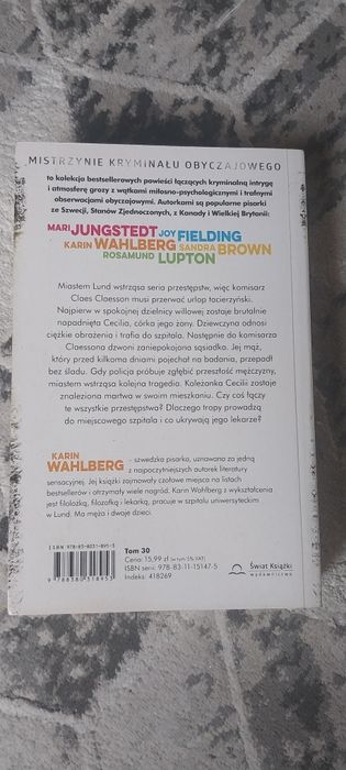 Książka K.Wahlberg.Szpital