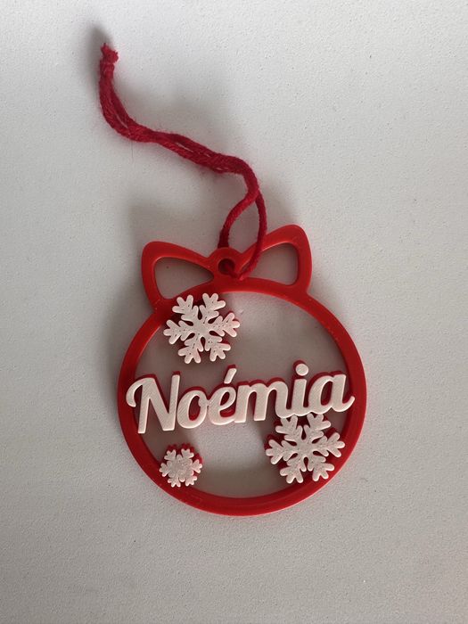 Decoração de Natal com nome personalizável