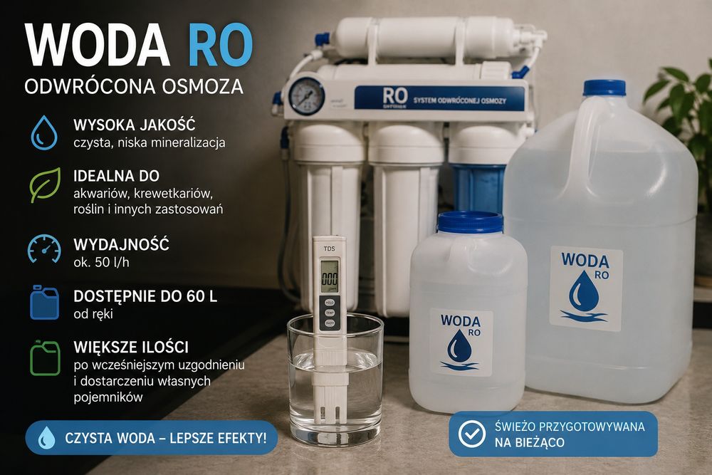 Woda Ro (odwrócona osmoza)