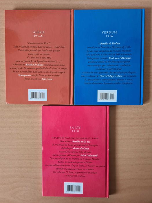 3 livros da coleção "Batalhas da História Universal"