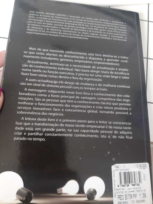 Gestão do Conhecimento - Criação e Transferência de Conhecimento64585671970177121