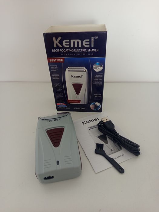 Kemei Golarka elektryczna akumulatorowa do włosów brody dla meżczyzn