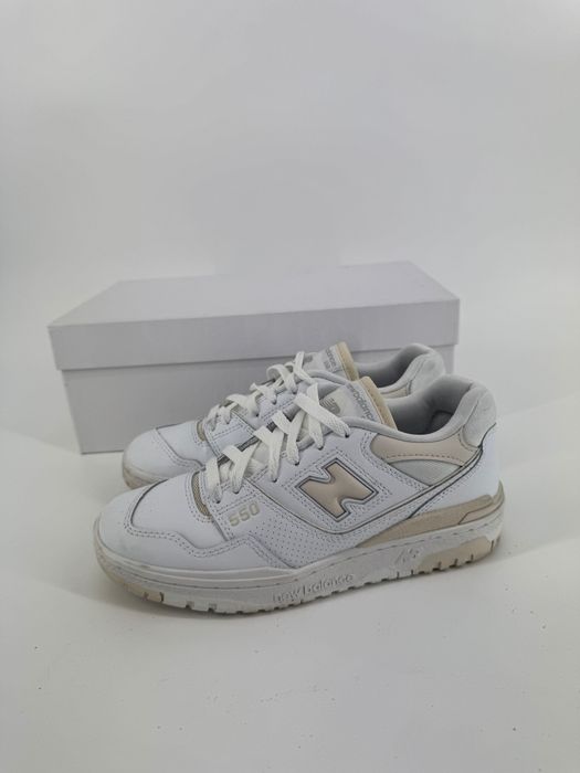 New Balance 550 białe kremowe sneakersy sportowe buty tenisówki