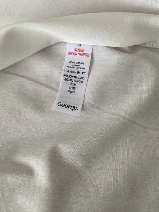 Белая длинная рубашка унисекс с Микки Маусом Disney, размер ХS