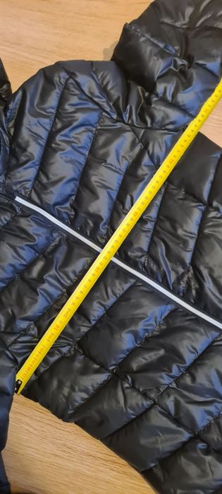 Kurtka H&M S Czarna Pikowana Odpinany Kaptur