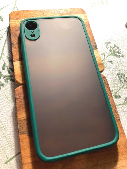 NOWY case Iphone XR Apple matowy przeźroczysty zielony etui plecki