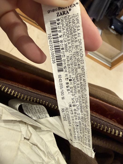 Pasta em pele (exterior 100% couro legítimo) marac Zara