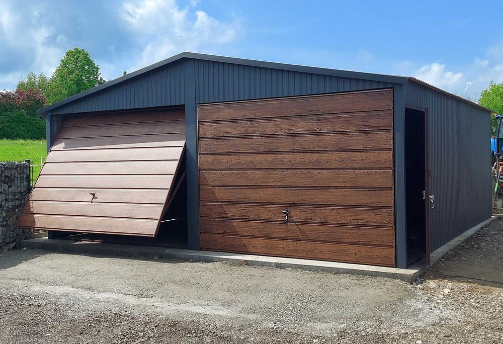 Garaż blaszany 6x5 dwuspadowy WYPRZEDAŻ producent montaż GRATIS