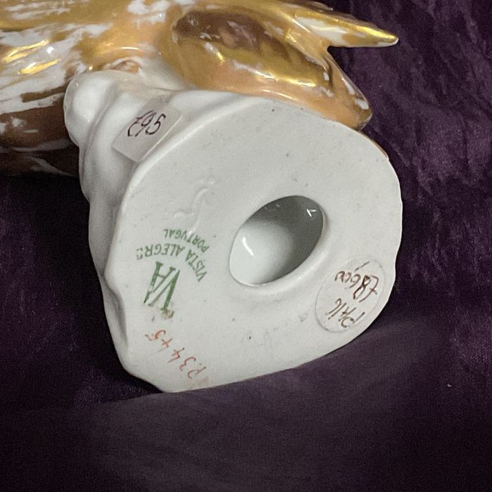 Piriquito vista alegre porcelana pintura manual 13 cm