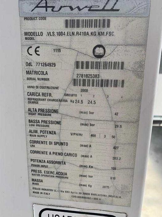 Agregat wody lodowej chiller Airwell 240 kW