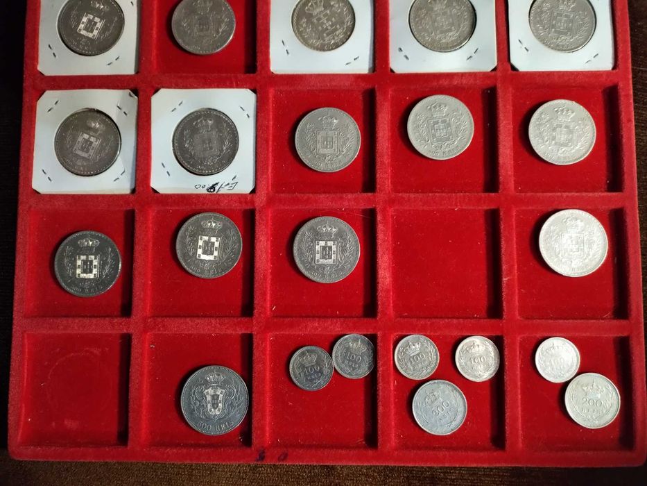 22 Moedas em Prata Carlos I e Emanuel II