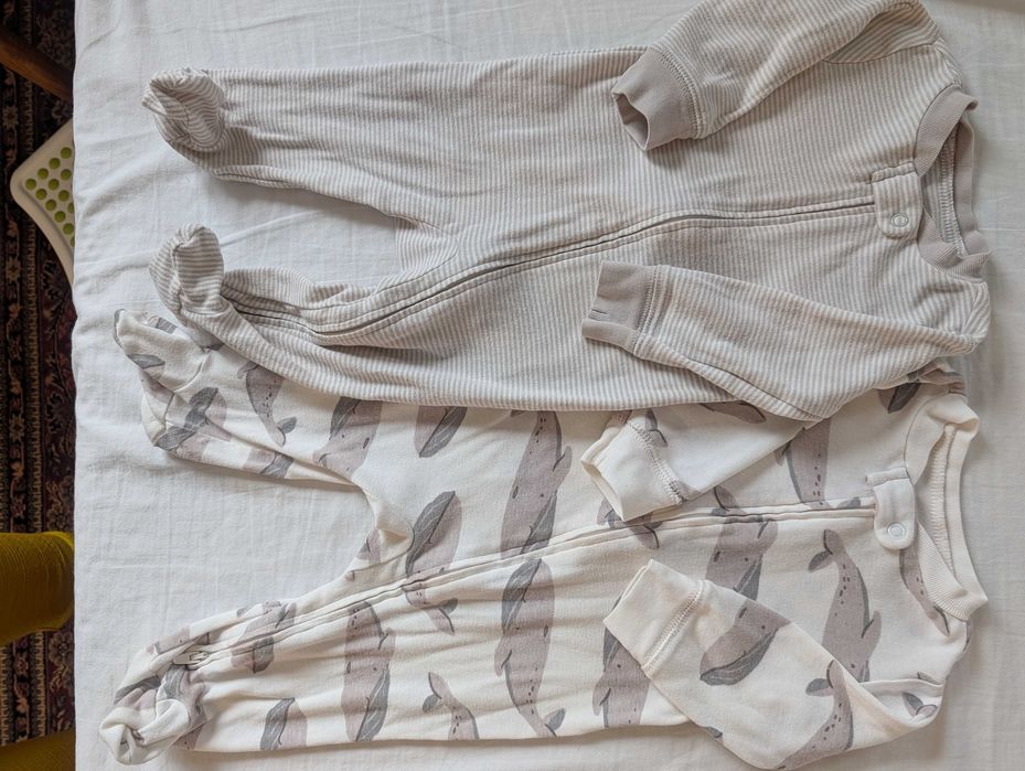 Carter's UNISEX Śpioszki 68cm, 6 miesięcy. 2 sztuki