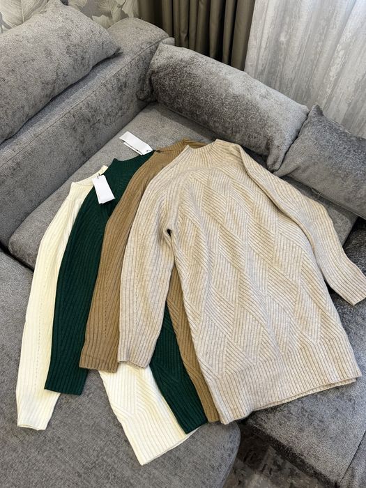 Сукня вязана бежевий , смарагд , рудий