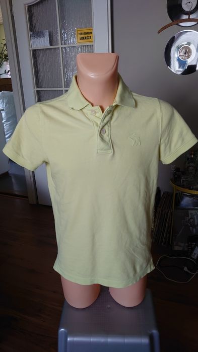 Abercrombie & Fitch polo męskie S jasny żółty lato limonkowy