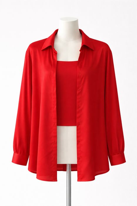 Классическая женская рубашка на пуговицах (блузка)