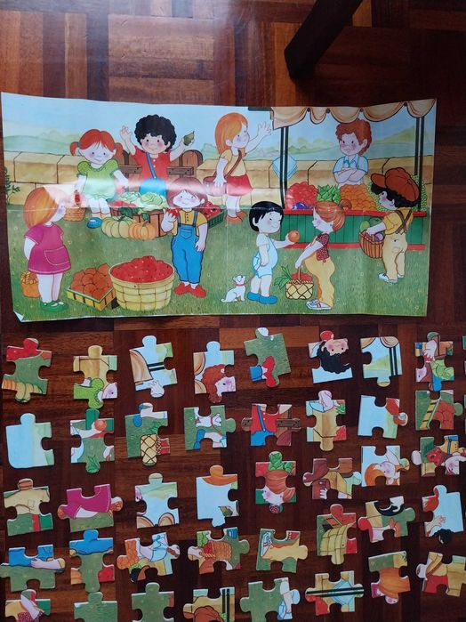 Puzzle de madeira, 50 peças, com poster, Akros Educativo